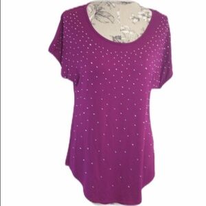 *glitterscape Fushia Silver Top S